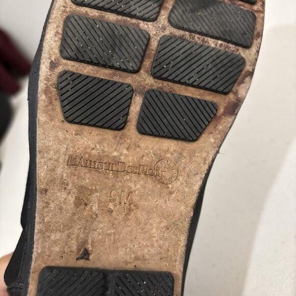 L’Amour Des Pieds CAMILE Leather BALLET Mary Jane FLATS 9M In Black - Picture 8 of 10